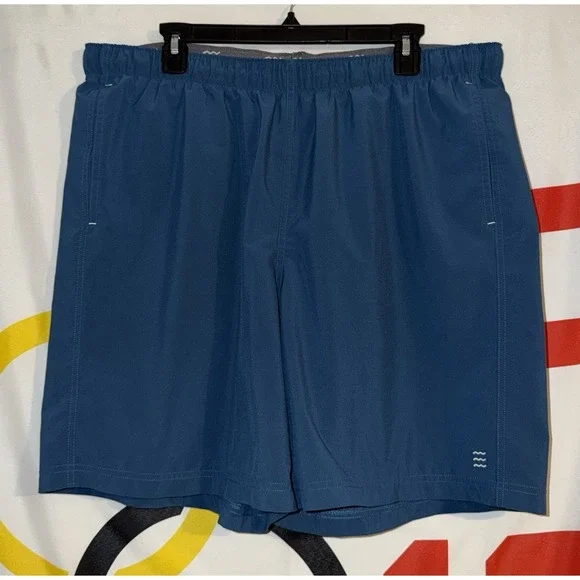 Free Fly Shorts Mens 2XL Drawstring Stretch Trunks Breeze Blue