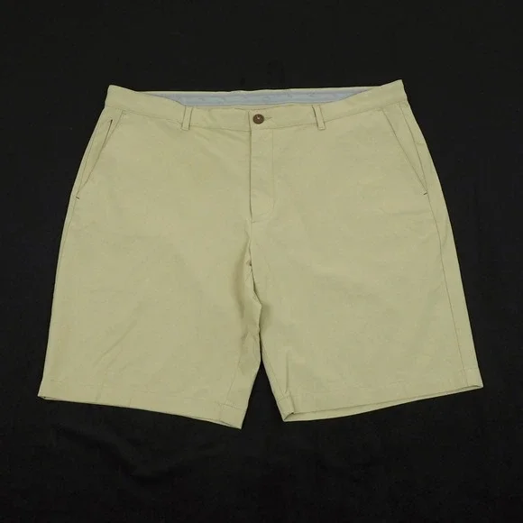 Tommy Bahama Chip Shot IslandZone Golf Chino Shorts Mens 40 Khaki Brown Tech