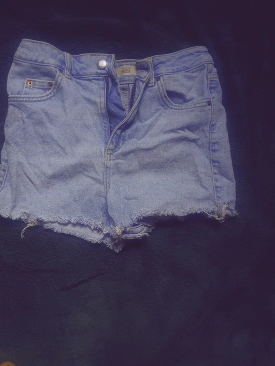 Topshop Light Blue Denim Cutoff Shorts