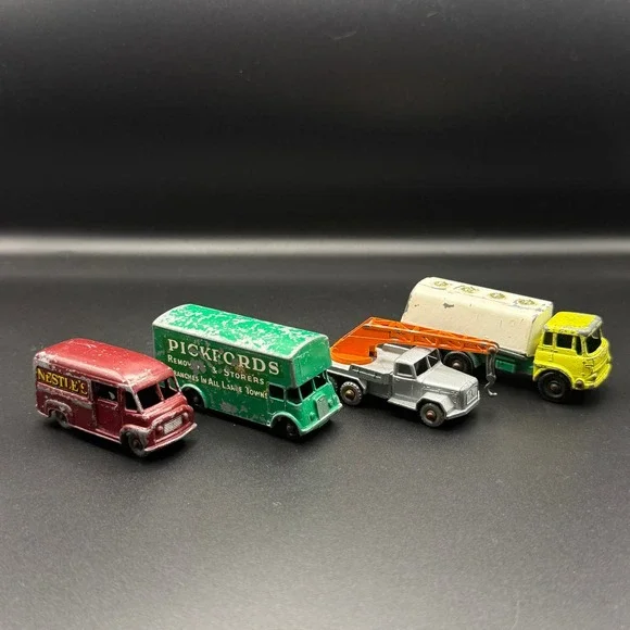 Vintage Lesney Matchbox Lot No 30 Crane No 46 Pickfords No 25 BP Tanker England