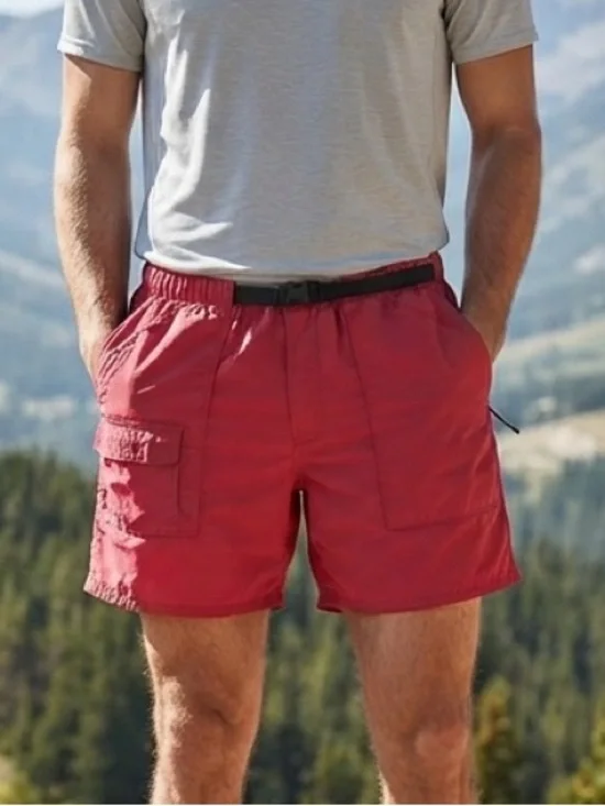 Vintage 90s Lands End Nylon Liner Cargo Short