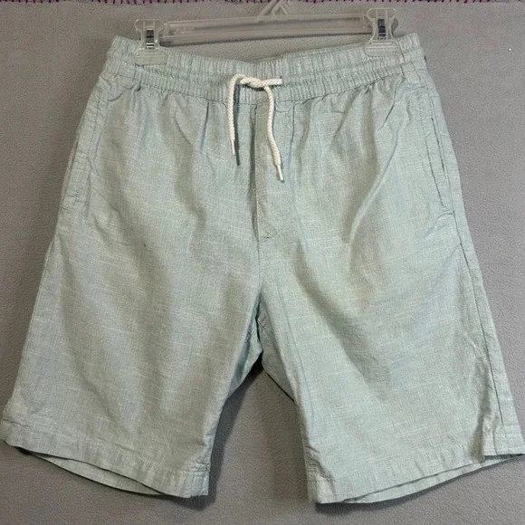 H&M Shorts Men's XS Light Blue‎ Cotton Drawstring Casual Pull On Shorts Beachy