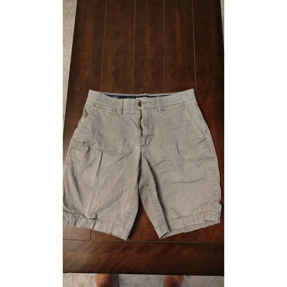 Sonoma Flexwear Chino‎ Shorts Men's 30 Grey Flat Front Stretch