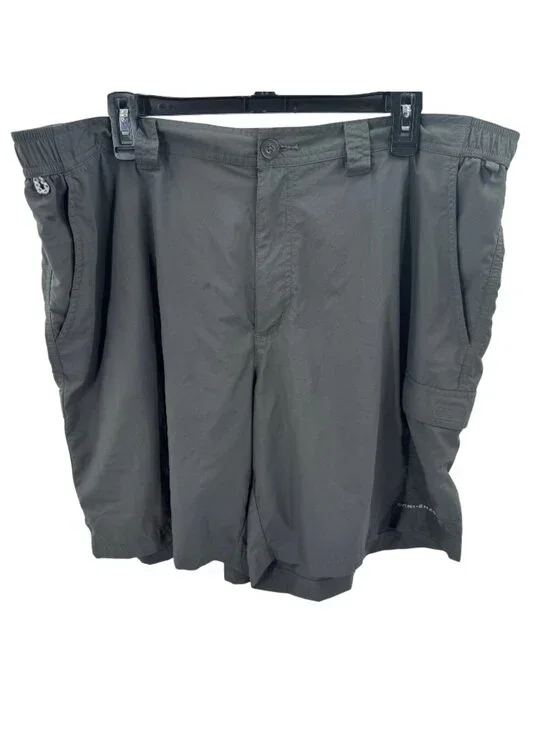 Columbia PFG Mens Omni-Shade Grey Nylon Cargo Shorts Size 40