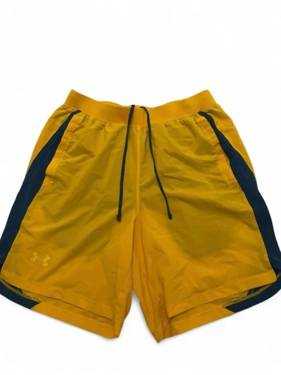 Under Armour Men’s Gold Athletic Shorts with Black Panels