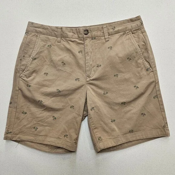 Bonobos Palm Tree Print 7 Inch Inseam Shorts 32
