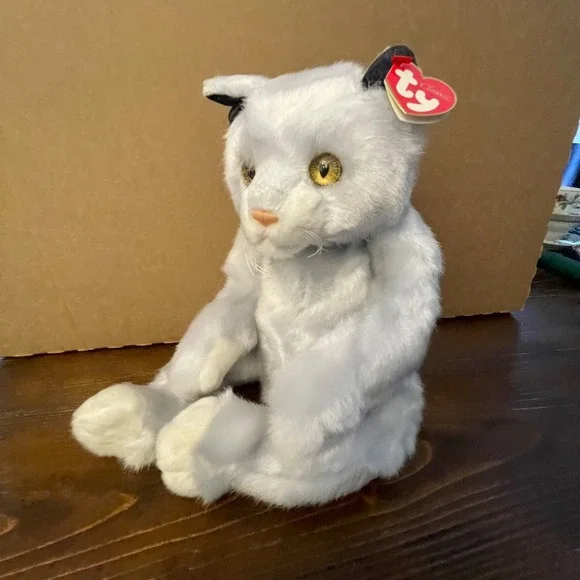 Ty Classics Pearl the Gray Cat - 2000 Retired Large 15 Inch Plush MWMT