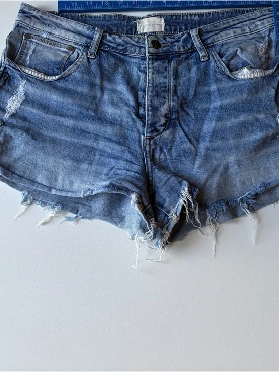 Buckle Gilded Intent Light Blue Distressed Denim Cutoff Shorts