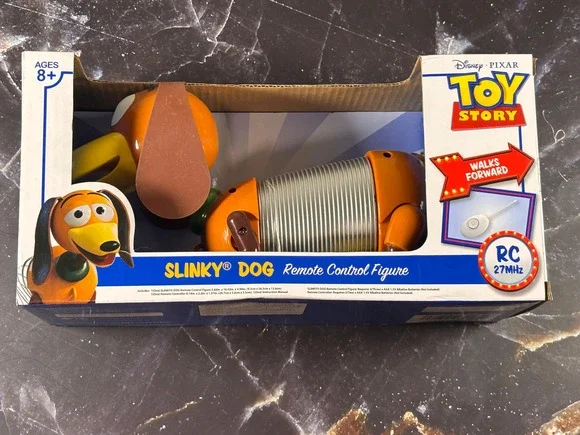 Disney Pixar Toy Story Slinky Dog Remote Control Figure Walks Forward Rc 27mhz