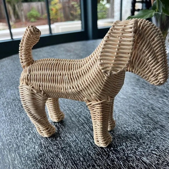 Rattan puppy‎ dog possibly by Chelsea House