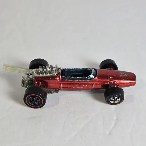 ​VTG 1969 Hot Wheels Redline Brabham Repco F1 Spectraflame Red Hong Kong Base