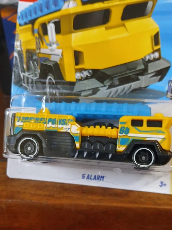 Yellow Rescue Fire Ladder-Tanker Toy Truck - Hot Wheels