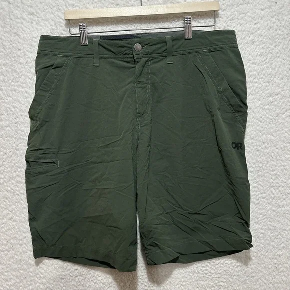 Outdoor Research Cargo Shorts Men's Size 36‎ Green Hiking Outdoors Stretch Logo