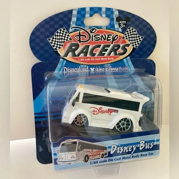 Disneyland Walt Disney World Transportation Bus Disney Racer 1:64 Diecast NIP