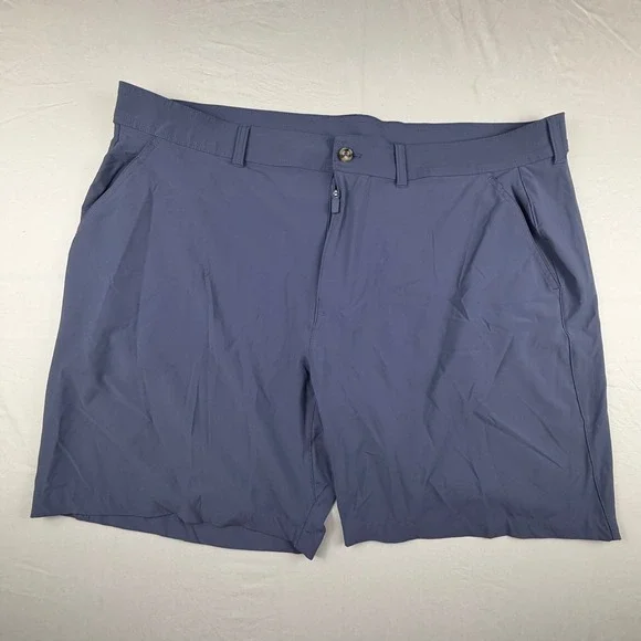 GenTeal DOCKSIDE Performance Golf Shorts Mens 42 Blue Solid Stretch Flat‎ Front