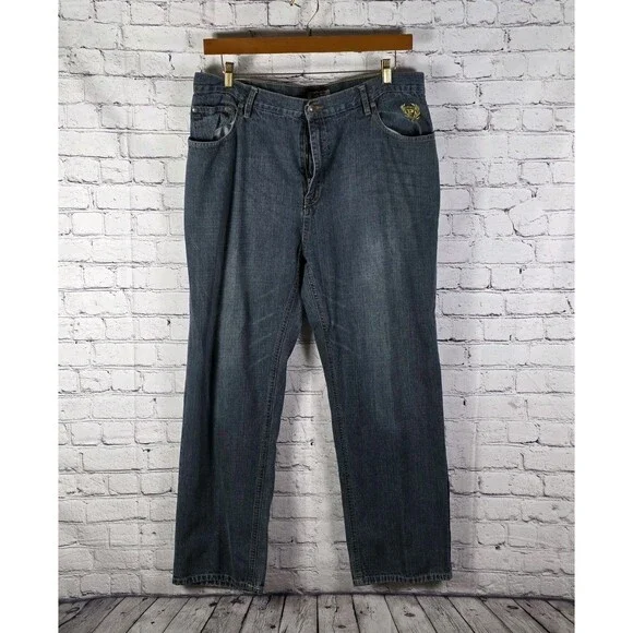 Vintage Phat Men's 40x32 Medium Wash Straight Leg Denim Pants