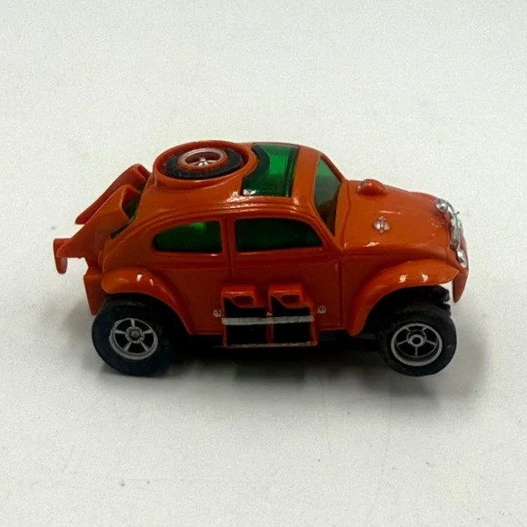 Vtg Aurora AFX Volkswagen Baja Bug Slot Car Orange HO Scale Made‎ in Singapore