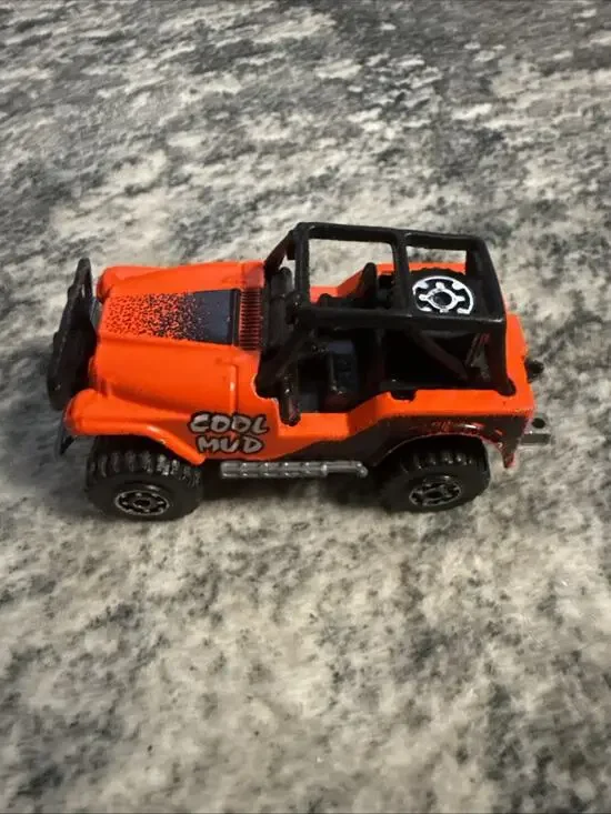 1983 Matchbox #37 Jeep 4x4 Cool Mud, Orange, Used Beautiful Condition 1/64