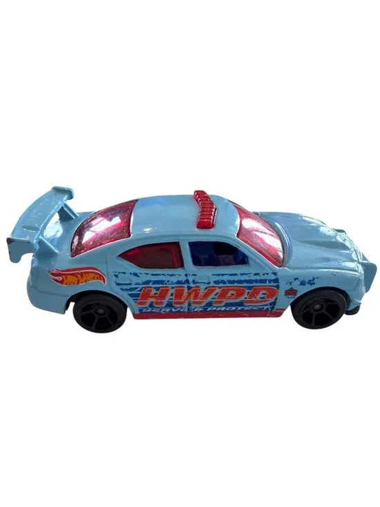 Hot Wheels Dodge Charger Mini Diecast Car HWPD Highway Patrol 2009 Mattel Blue