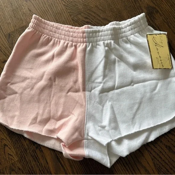 NWT Vintage Havana Pink and White Color block Shorts Size L