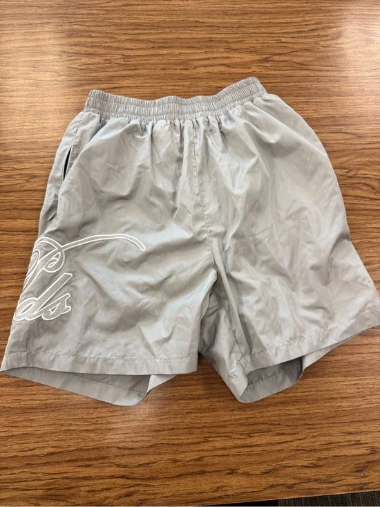 Men’s Dry Goods Light Gray Athletic Shorts with Script‎ Detail