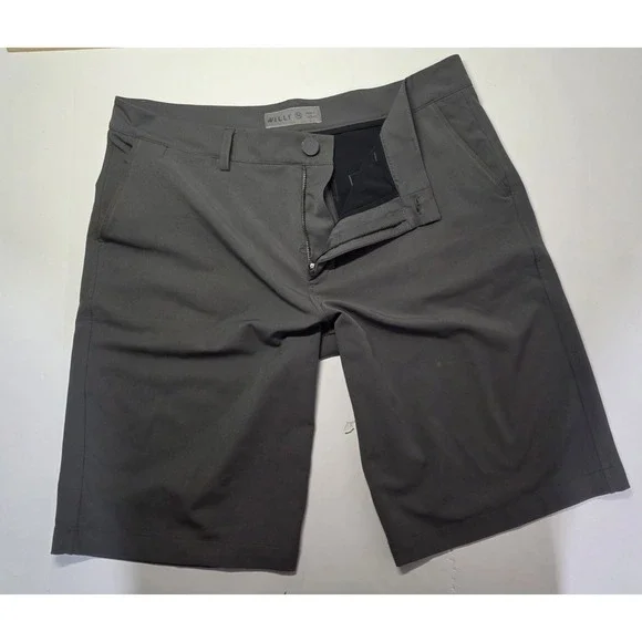 Willy Mens Size 34 California Tech Performance Golf Flex‎ Gray Chino Shorts