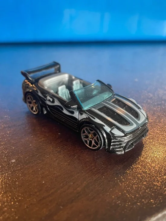 Hot Wheels 2004 Mitsubishi Eclipse Spyder Black Silver Flames Diecast 1:64