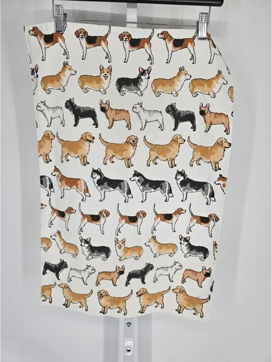 Casaba kitchen towel dishcloth featuring assorted dog breeds Cute