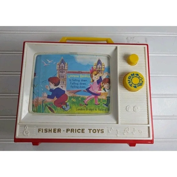 VTG Children Fisher-Price Two Tunes songs TV 2009 WORKS London Bridge Row Row