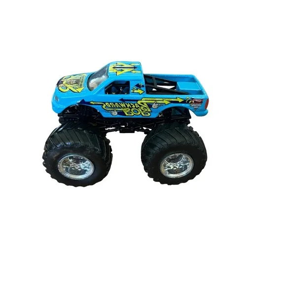 Hot Wheels Monster Jam Backwards Bob Kids 1:64 Blue Diecast Monster Truck Rare