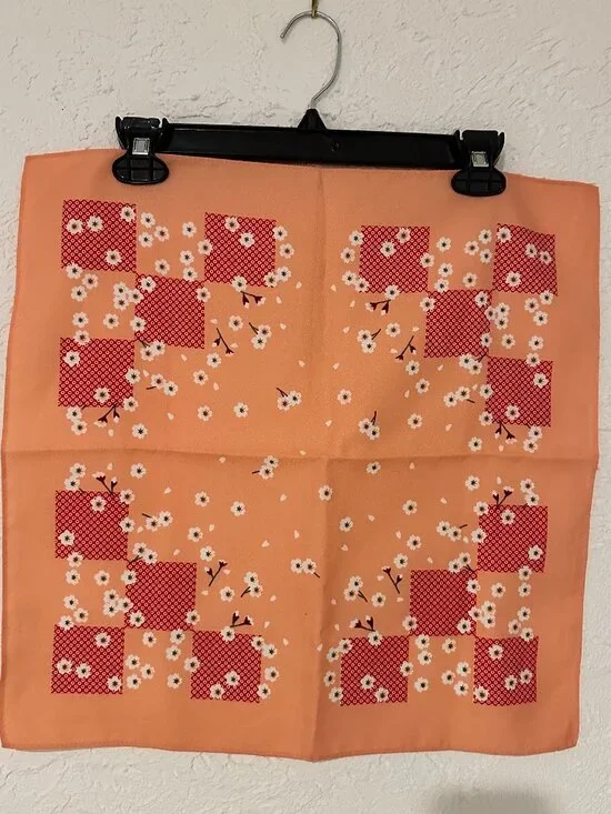 Japanese Furoshiki Bento Wrapping Cloth – Floral Peach 18”