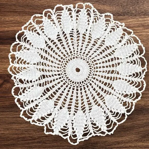 Crochet Doily Off White 18