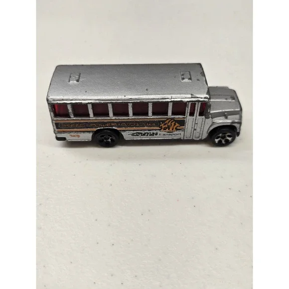 Hot‎ Wheels School Bus Silver Speed Power Attitude 1988 Diecast Toy Car Malaysia