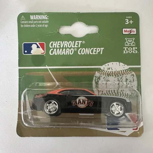 San Francisco Giants Top Dog Chevrolet‎ Camaro Concept Car MLB Baseball Toy RARE