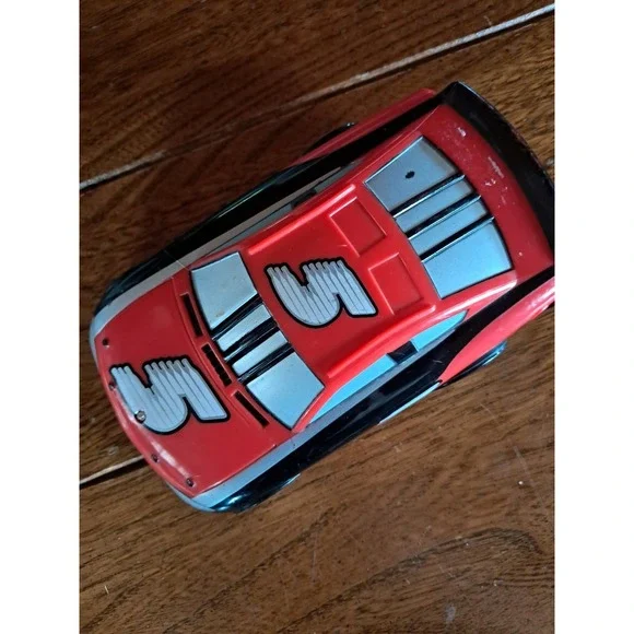 Vtg Fisher Price Shake N Go Red #5 Race Car Mattel G5787 2005 Tested Works C1