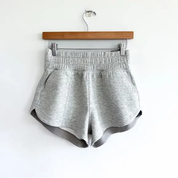 Abercrombie YPB Neo Knit Ultra Activewear Sweat Shorts Gray S NWT