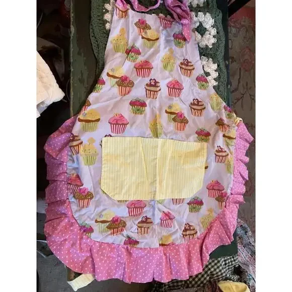 Flirty Aprons Cupcake Apron with Ruffle Trim One Size