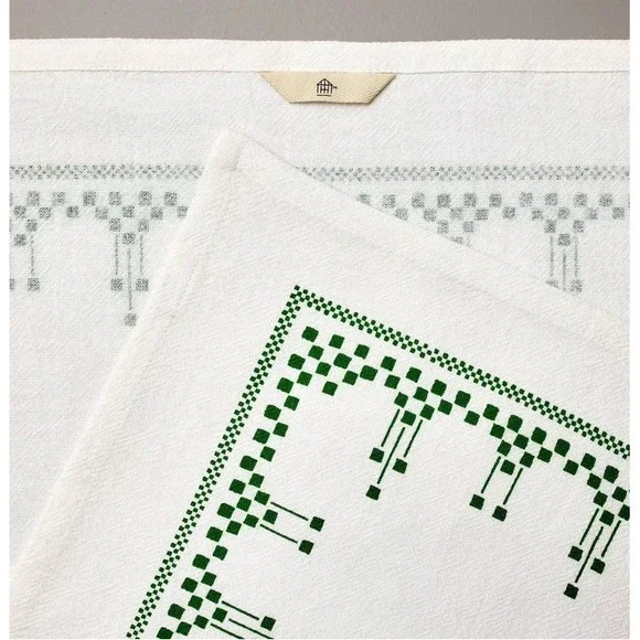 Hearth & Hand Magnolia Flour Sack Kitchen Towel Dishtowel Arts Crafts‎ Geo Green