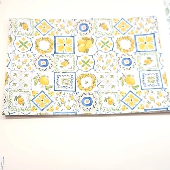 Set of 5 thick vinyl cloth placemats