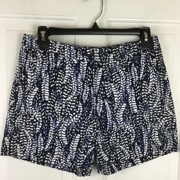 WHBM Printed Shorts Navy White Size 4 EUC