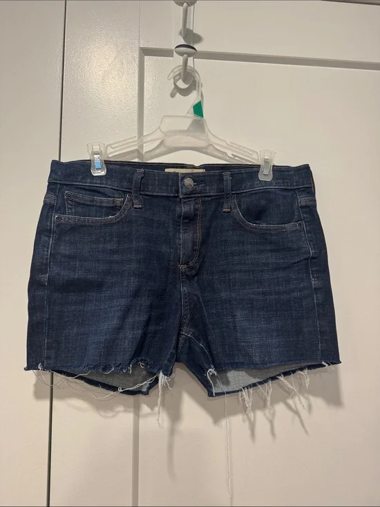 GAP Dark Blue Distressed Denim Cutoff Shorts