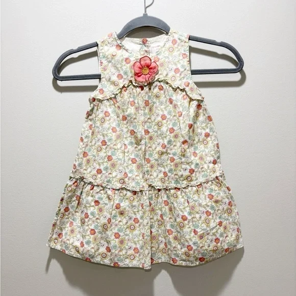 GYMBOREE • Girl’s Floral Vintage 2006 SAFARI Collection Dress Cotton Size 3T