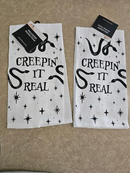 Creepin' It Real Halloween Kitchen Towel Set Of 2