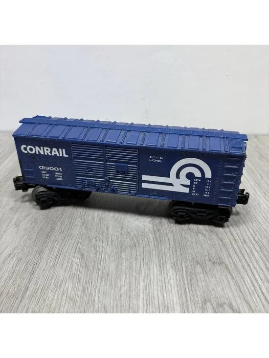 Lionel O Gauge 1:48 Scale Box Car Conrail CR9001, Blue Plastic Train Freight
