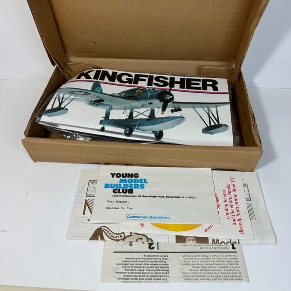 Vintage 1978 Monogram OS2U Kingfisher Model Kit 5304 Sealed Parts YMB‎