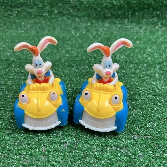 Two Roger Rabbit Mickey's Toontown Cars 1994‎ McDonalds Happy Meal Toys