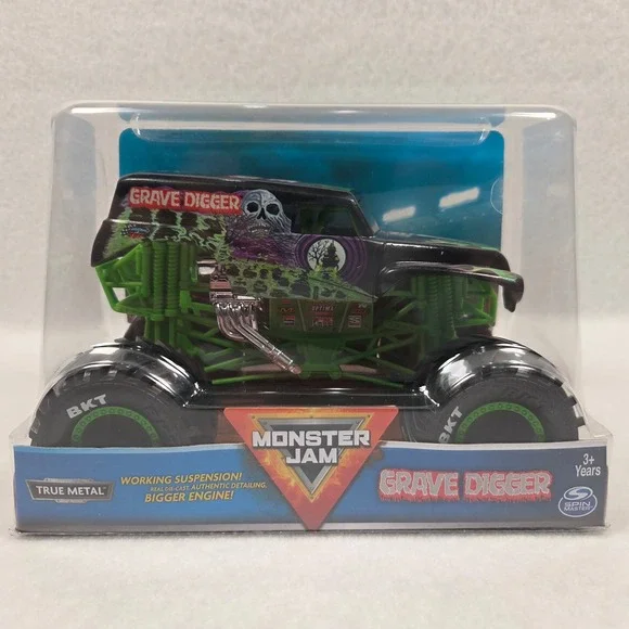 Monster Jam Grave Digger Truck 1/24‎ Black Green Diecast True Metal Spin Master