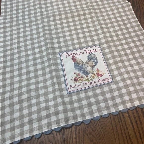 Kay Dee Farm to Table cotton Roster tea towel