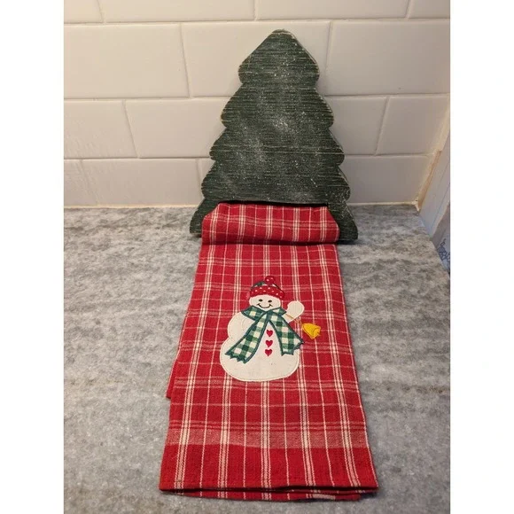 Crafty Wooden Christmas Tree Tea Towel Holder With‎ Towel