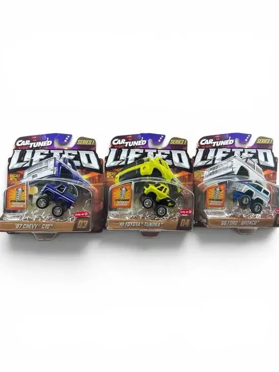 CarTuned Lifted Series 1 Set of 3: '87 Chevy C10, '10 Toyota Tundra, '66 Ford Br
